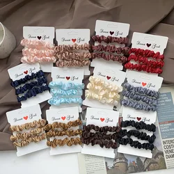 6/5Pcs/set Woman Scrunchies Velvet Hair Ties Girls Ponytail Holders Rubber Band Dot Leopard Hairband Hair Accessories Gift