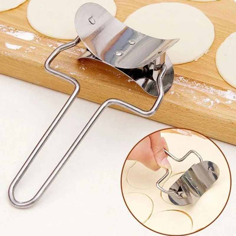 Dumpling Maker 2Pcs set Stainless Steel Dumpling Mould Dough Cutter Pie Ravioli Mold Home Kitchen Baking Accessories