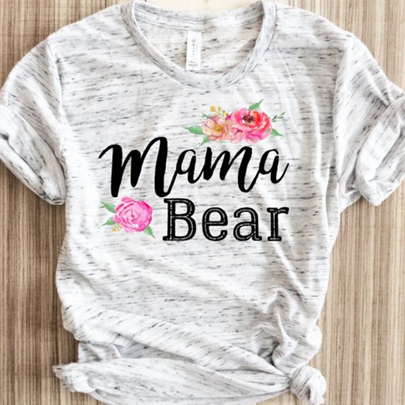 

mama bear tshirt womens clothing gothic tops 2020 girls punk shirt harajuku clothes girls print tees summer funny white top