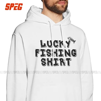 

Men's Sweatshirt Lucky Fishing 100% Cotton Design Fashion Hoodie Fish Fisherman Bait Lure Hoodie Shirt