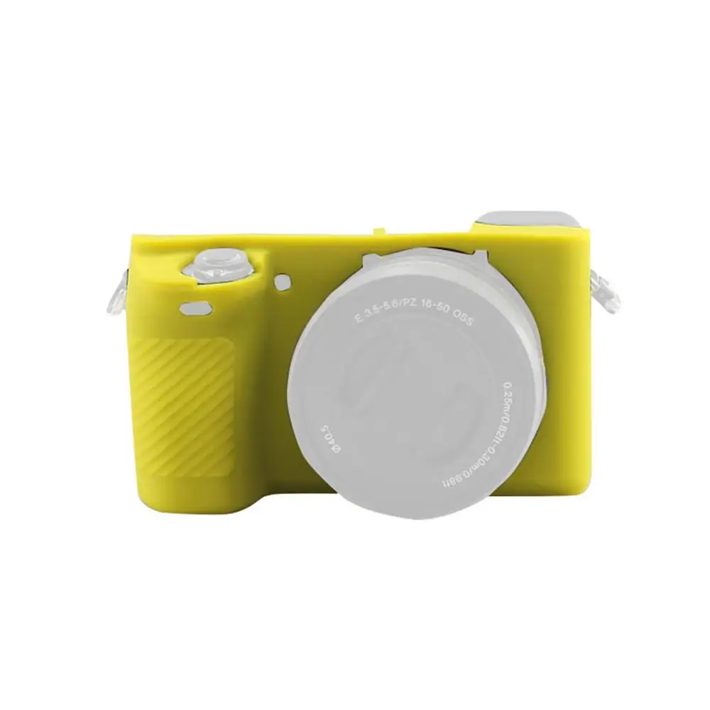 BGNing Мягкий силиконовый чехол, защитный чехол для камеры для Alpha A6300, ударопрочный корпус, кожа, анти-царапина, SLR DSLR сумка для sony A6500 - Цвет: Yellow for A6500