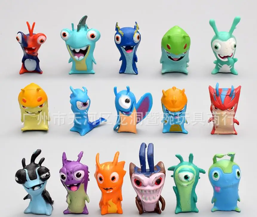 24 шт./лот разные Мультяшные аниме игрушки 5 см Slugterra ПВХ модели куклы детская