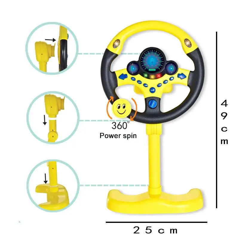 New Co-pilot Steering Wheel Simulation Driving Simulation Steering Wheel Children's Educational Toy with Base Voice Changer 5 New Co-pilot Steering Wheel Simulation Driving Simulation Steering Wheel Children's Educational Toy with Base Voice Changer 5