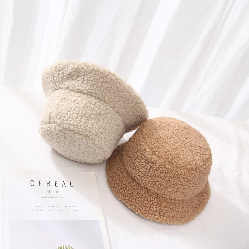 Новая плюшевая Harajuku мужская шляпа-Панама женская уличная пляжная шляпа от солнца черная розовая модная Рыбацкая шляпа