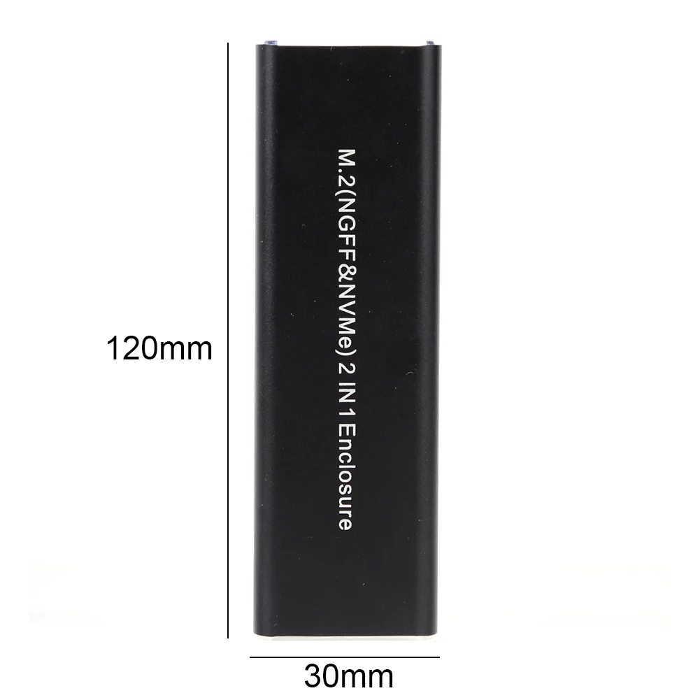 M.2 NVME SSD to USB 3.1 Case for M.2 SSD,10Gbps Dual Protocol M2 NVMe Box, PCIe NGFF SATA M2 NVMe Enclosure Adapter with OTG