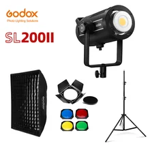 Godox – lampe vidéo SL200II SL 200W II LED, 200W, monture Bowens, lumière du jour équilibrée, 5600K 2.4G, système X sans fil pour Interview 