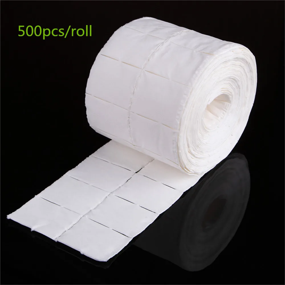 

500pcs/Roll Polish Remover Nail Art Cleaner Tools Gel Nails Wipes Pads Paper Polish Tips Cotton Napkins Manicure Nail Equipment