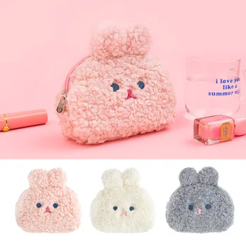 

Bunny shell bag cute soft cute coin purse girly heart plush bag rabbit shape purse bags makeup purse kawaii pouch