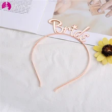 Модная металлическая повязка на голову для невесты, аксессуары для волос, полосы обруча, Модный милый свадебный головной убор, головной убор