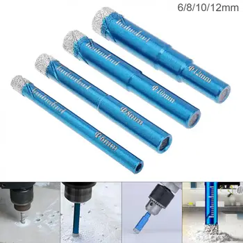 

4Pcs/lot Hole Saw Electric Drill Drilling Bit Granite Marble Dry Hole Puncher Built-in Cooling Wax