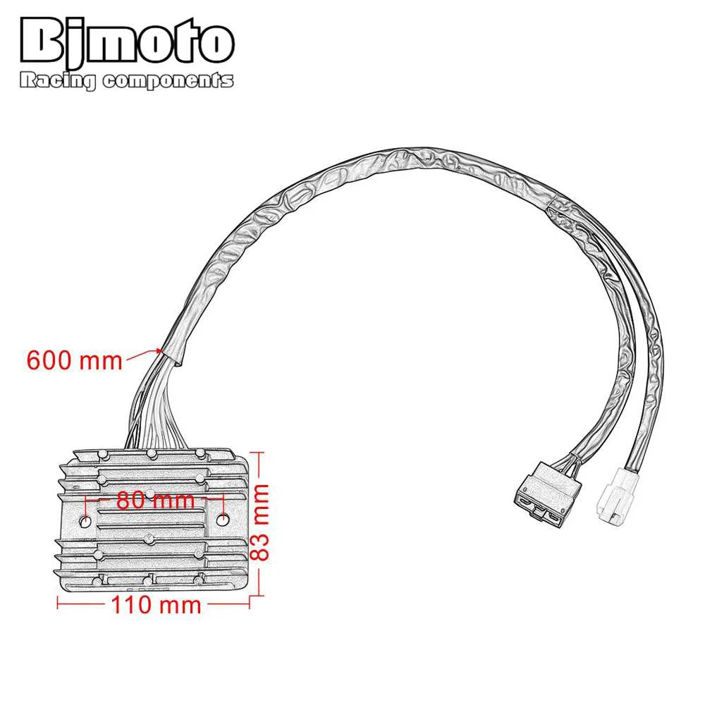 BJMOTO Motorcycle Regulator Rectifier For Kawasaki 21066-1126 VN1500R Drifter VNT50JR VN1600B/VN1500P Mean Streak VNT60B