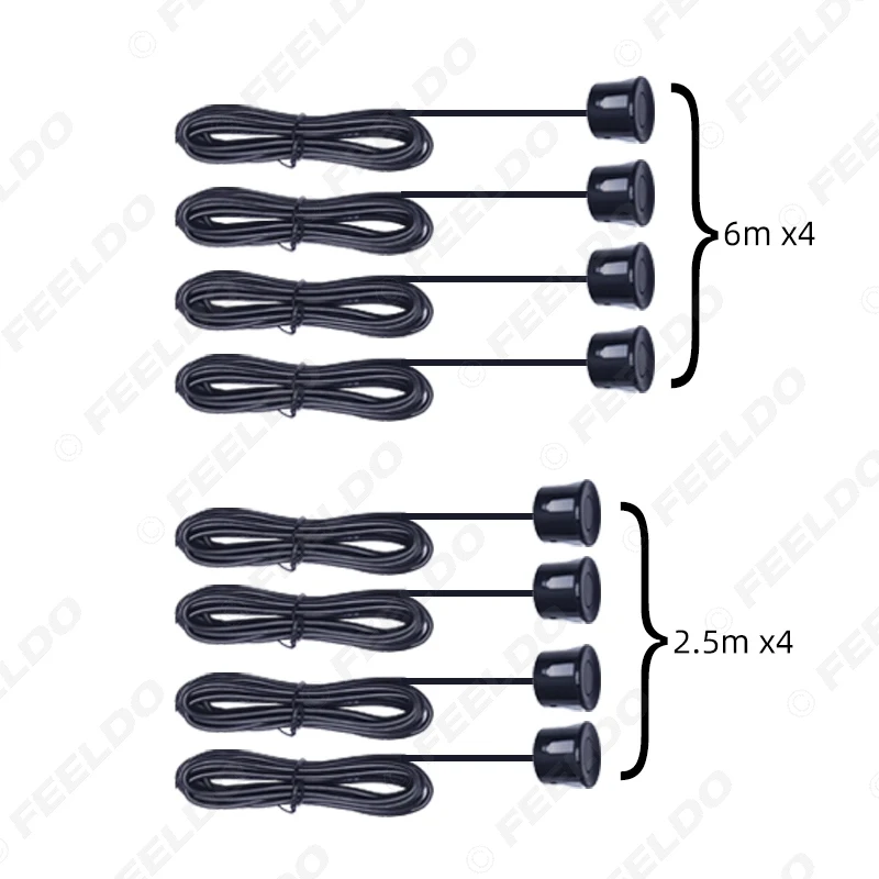 FEELDO 1 компл автомобиля 8-Сенсор парковки Сенсор с 2 шт. 18,5 мм CCD Камера двойной визуальный заднего вида Видео парковочный радар Системы# FD-930