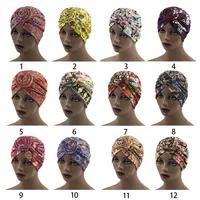 2021 Fashion Elastic Hijab Bands Ladies Turban African Printed Swirl Turban Fashion Sole Toe Cap african dresses for women 3