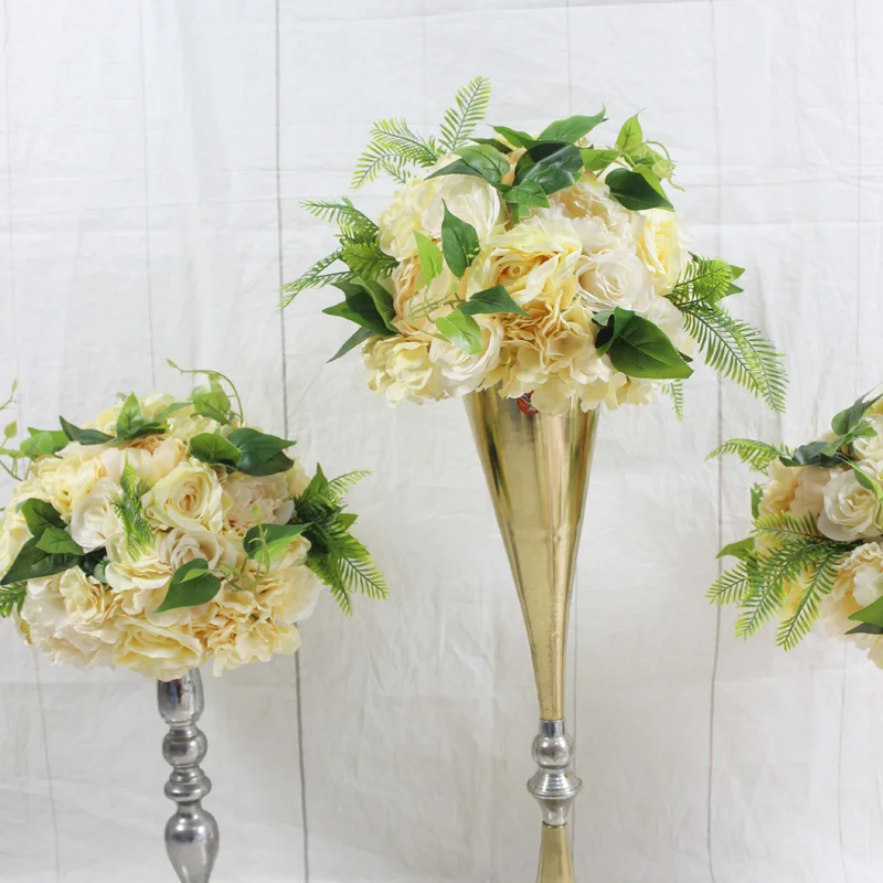 

SPR 10pcs/lot wedding table centerpiece decorative flower ball wedding backdrop road lead artificial floral decoration