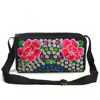 

China Special Embroidery Cloth Travel Duffle Oblique Embroidery Ethnic Bag Large Three Zipper Packing Cubes New Free Shipping