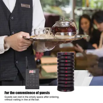 

Restaurant Pager Waiter 10PCS SU-680 Wireless Calling System Pagers Guest Paging Queuing System Receiver for cafe shop fast food