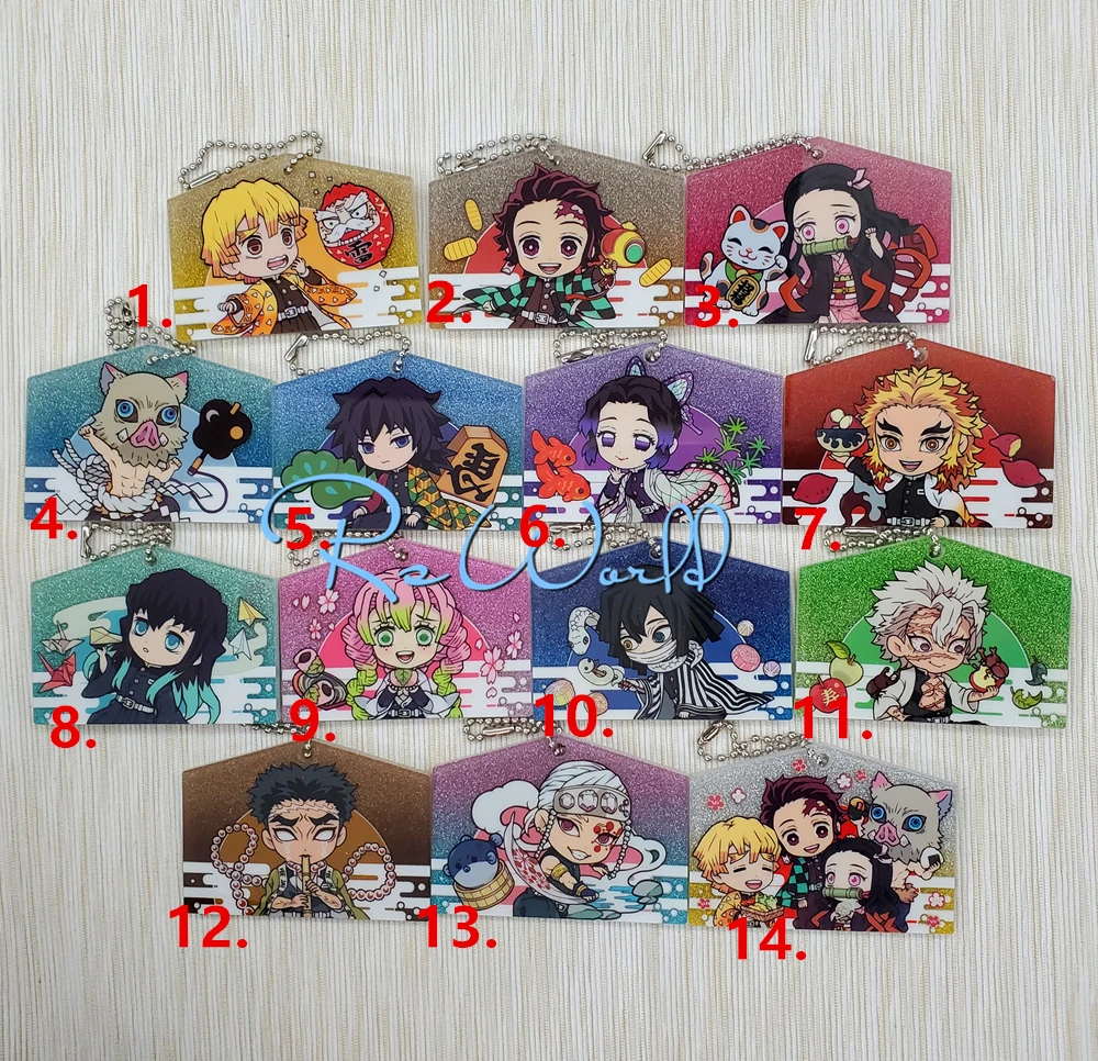 Demon Slayer Kimetsu no Yaiba Anime Kamado Tanjirou Nezuko Zenitsu Tomioka  Giyuu Inosuke Kochou Shinobu Acrylic Keychain|Key Chains| - AliExpress