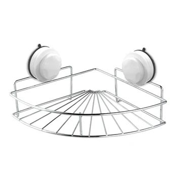 

Stainless Steel Bathroom Corner Storage Shelf Kitchen Triangle Self Adhesive Container