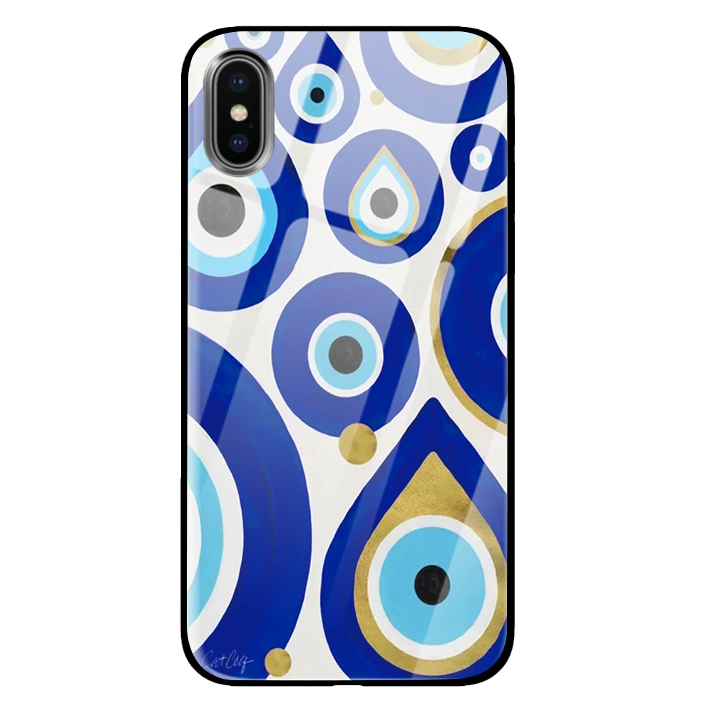 Merry christmas eye для iPhone 5 5S 6 6s 7 8 Plus X XS XR 11 Pro макс. закаленное стекло чехлы - Цвет: 4