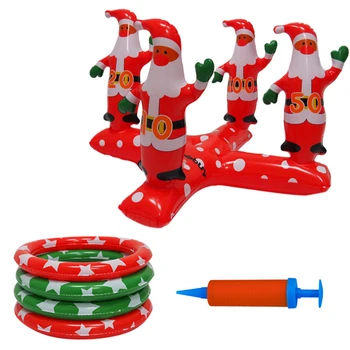 

Christmas Ring Toss Game Inflatable Santa Claus Christmas Tree Toss Game Christmas Party Favors Family Christmas Party Game