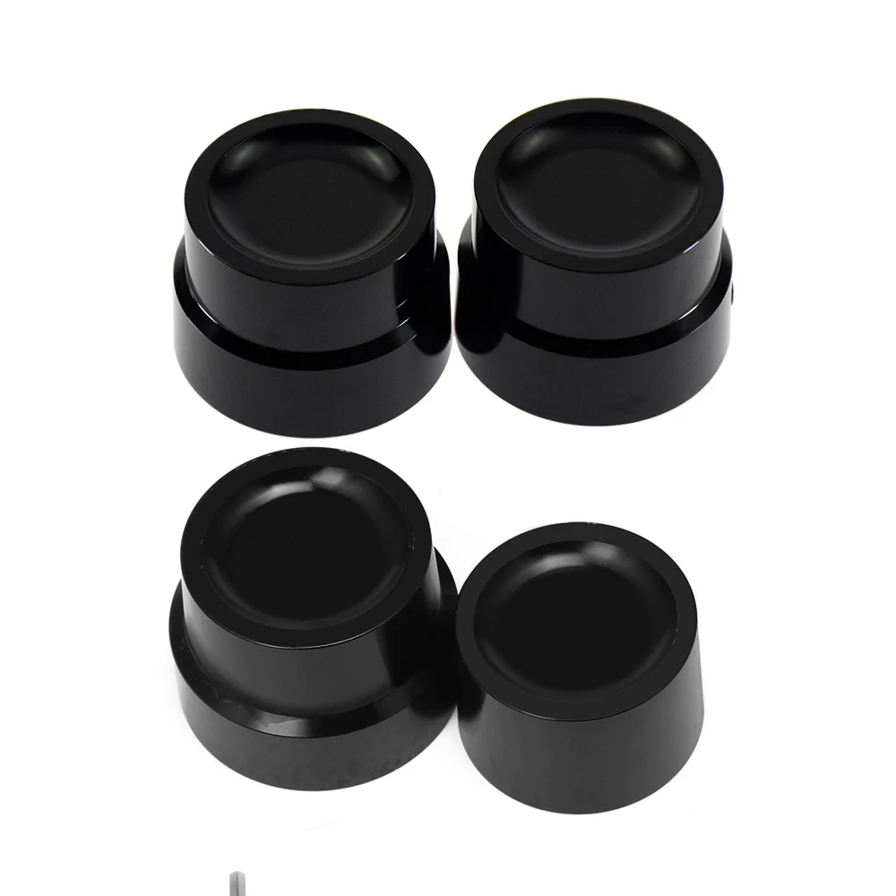 Black Aluminum Rough Craft Carving Front & Rear Axle Nut Covers Caps Fit For Harley Sportster XL883 XL1200 Dyna Touring V-Rod |