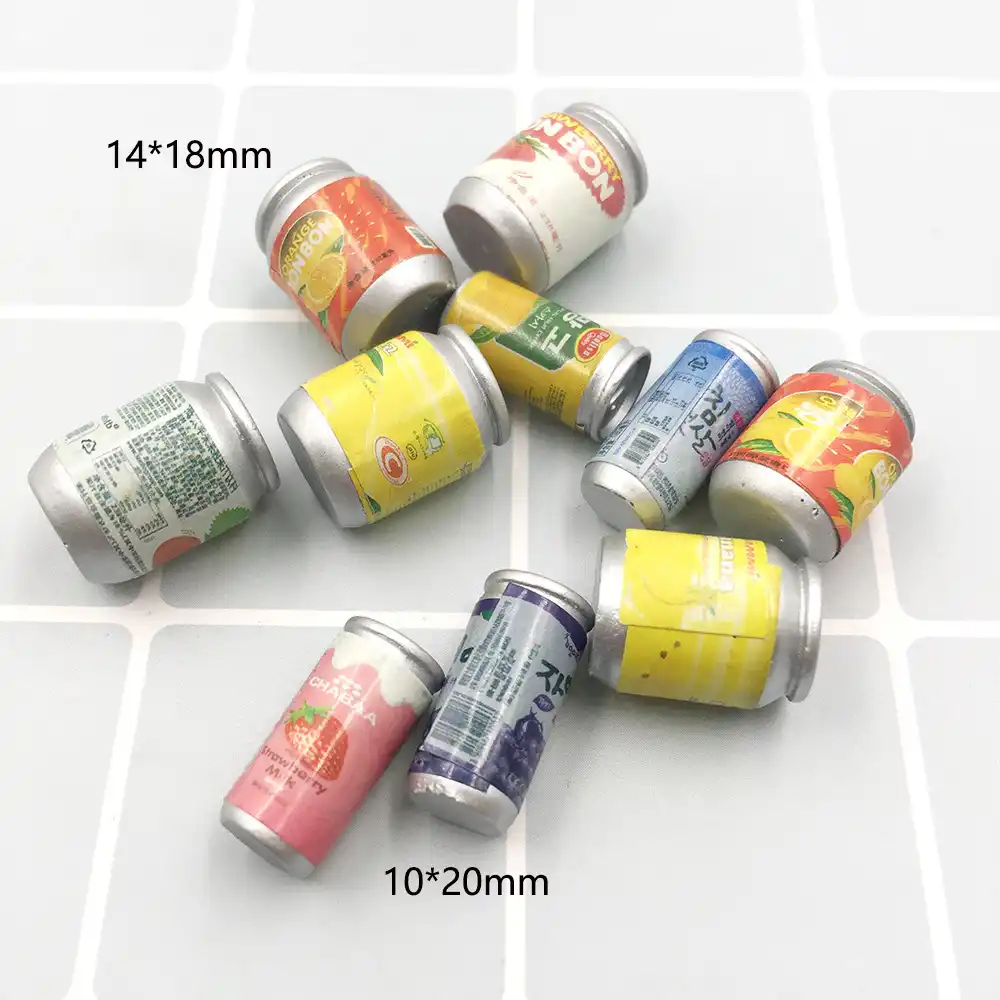 10 Uds Mezcla De Kawaii Coreano Botella De Bebida Cabujones De