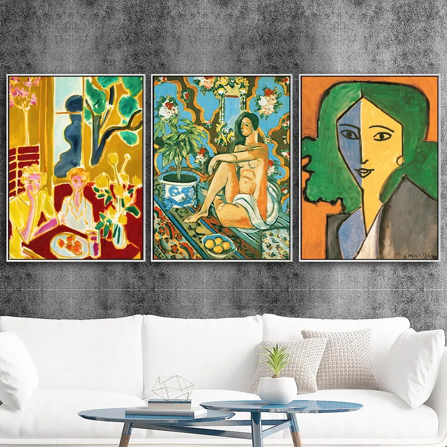 

Wall Art Poster Prints Home Decor Modular Canvas Painting Henri Matisse Fashion Design Abstract Scenery Pictures for Living Room