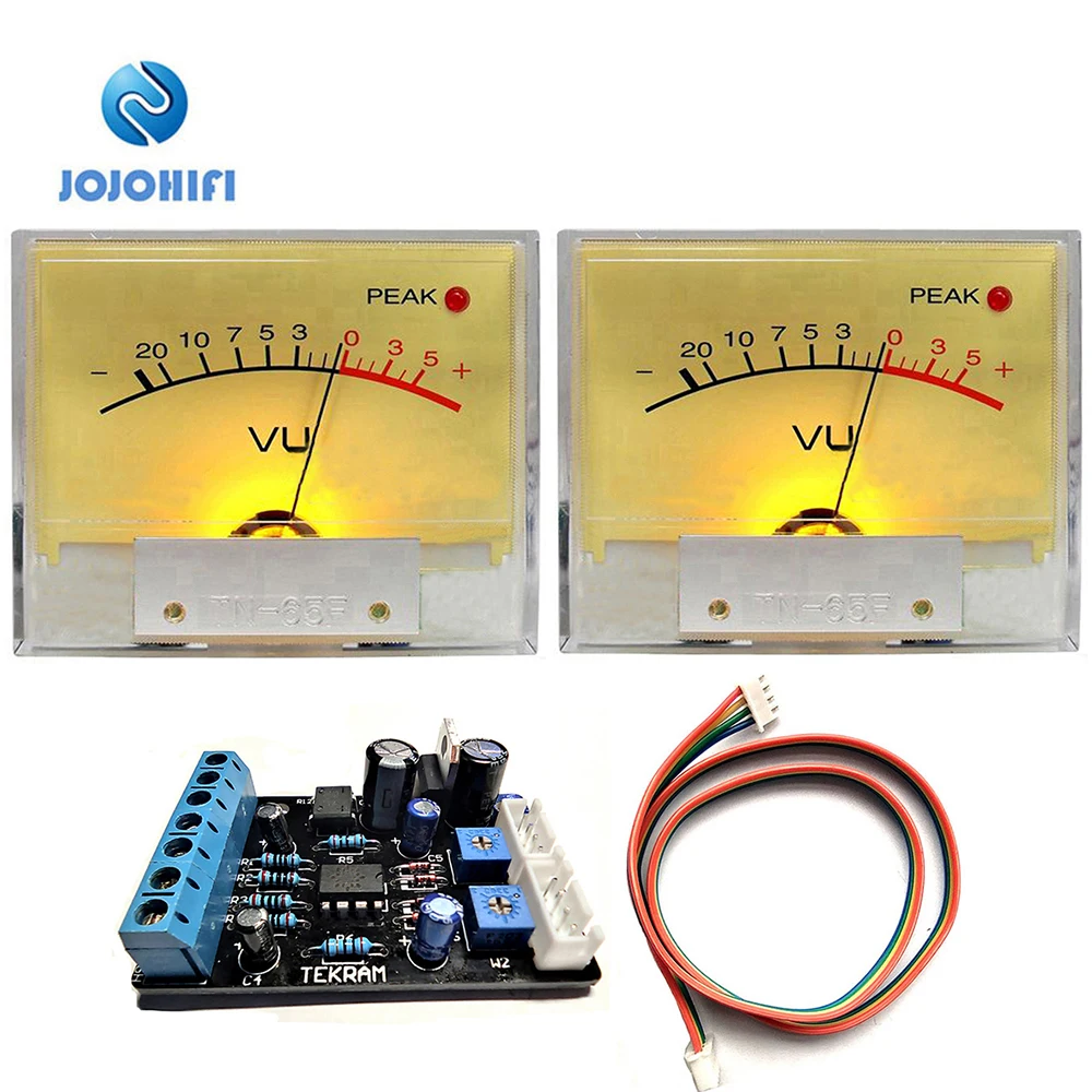 2Pcs Picco Lampada + 1Pcs Bordo Di Driver Tn-65F Vu Meter Testa Tavolo Op Amp Db Amplificatore Di Potenza Mixer Livello Lampada Di Picco Di Pressione 