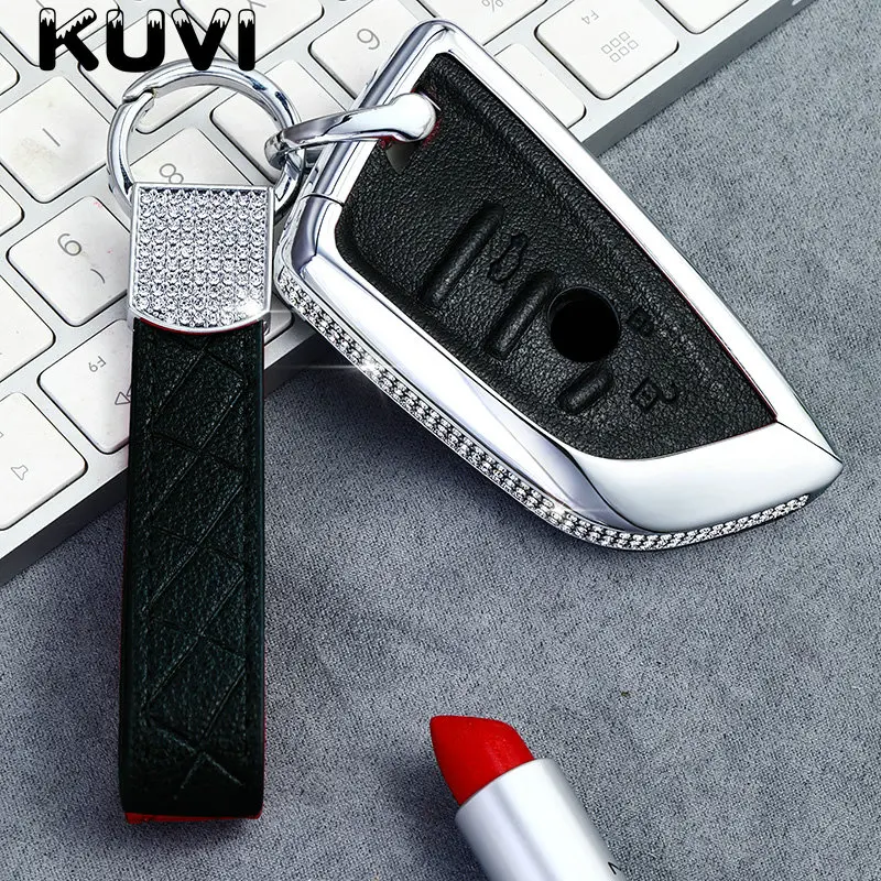 Car Styling Key Case Key Cover Shell Protector For Bmw X5 F15 X6 F16 G30 7 Series G11 X1 F48 F39 Diamond Leather - - Racext™️ - - Racext 27