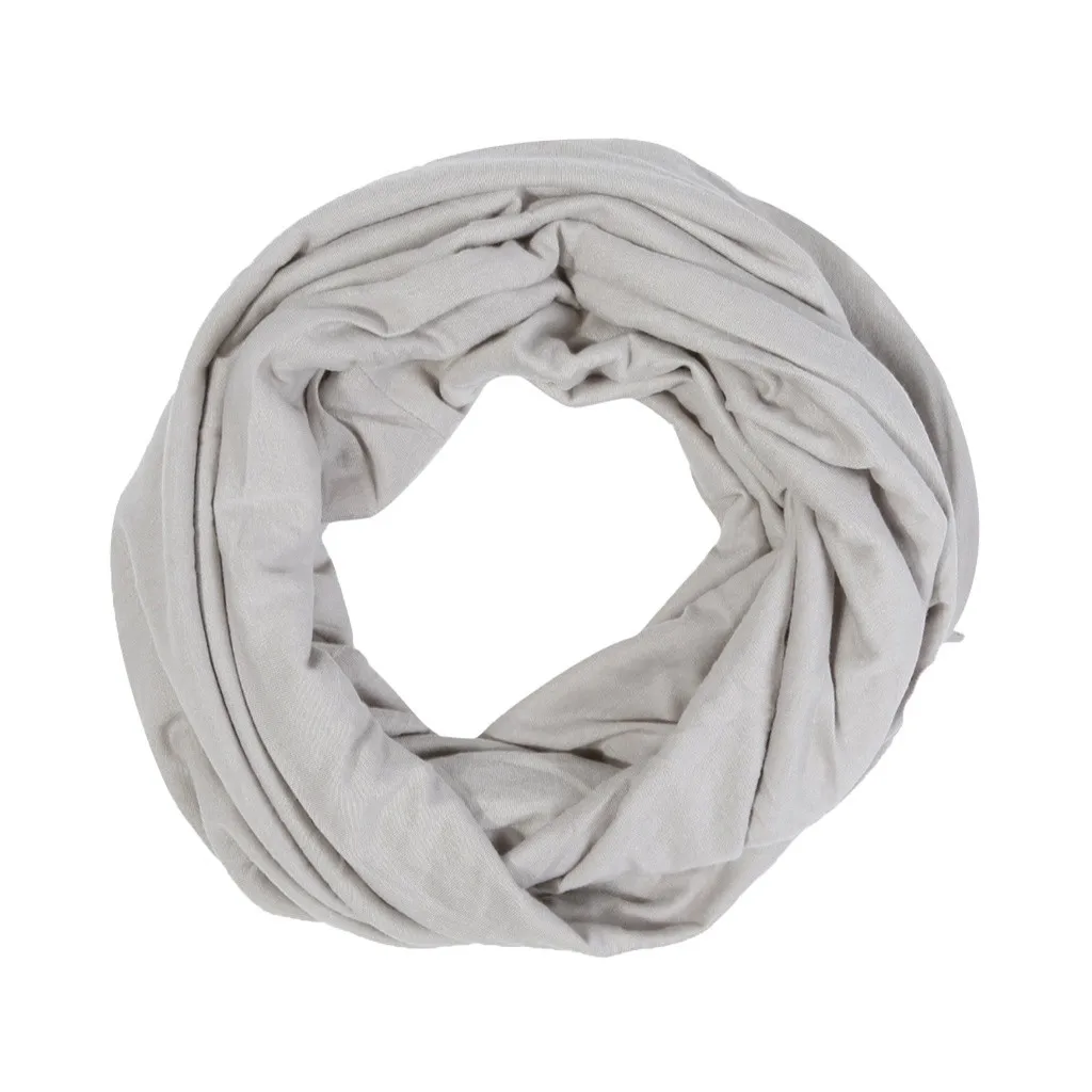 Женский зимний шарф унисекс с принтом для влюбленных, зимний однотонный теплый шарф-петля, секретный карман на молнии шаль-кольцо, модный шарф для женщин - Цвет: Серый
