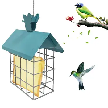 

Hanging Type Window Outdoor Plastic Pet Wild Bird Metal Feeder Hanging Feeders Viewing Window For Garden Yard Decoration