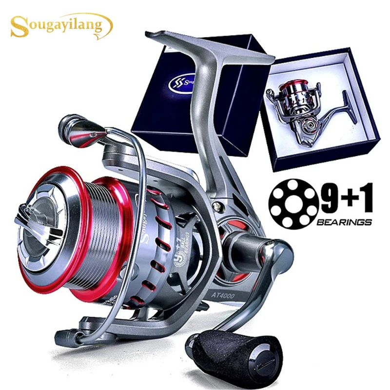 Sougayilang новая 9+ 1BB катушка для ловли карпа 5,2: 1/6. 2:1 высокая скорость Передаточное отношение аллюминовая катушка пресноводная Морская Рыбалка снасти