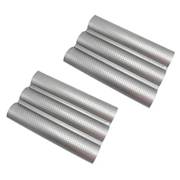 

2Pack 3 Groove French Bread Baking Mold Bread Wave Baking Tray Practical Cake Baguette Mold Pans Bread Baking Tools