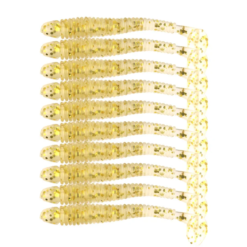 1pcs/ outdoor Sea fishing lifelike soft bait 5cm/0.6g Artificial Crank T tail Soft insect Wobbler Isca Japanese fishing tackle