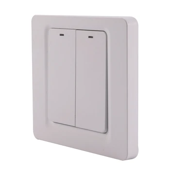 

Remote Control Two-Control Smart Switch Mobile Phone Voice Timing Button Physical Smart Wifi Switch White EU Plug
