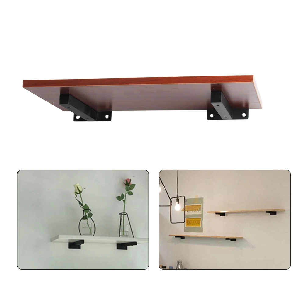 Us 9 94 43 Off 2pcs Bookshelf Floating Shelf Bracket Diy Storage Home Decor Wall Mounted Hardware Industrial Heavy Duty Organization Iron On