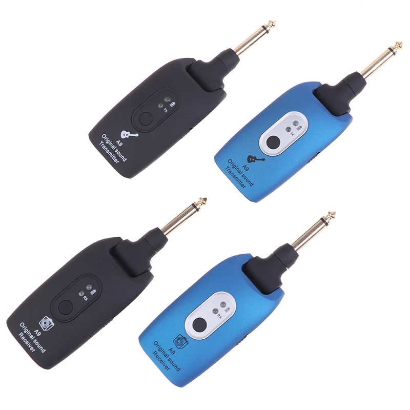 2.4Ghz Wireless Guitar System Transmitter and Receiver 6-Channel Universal 1/4 for Electric Guitar Bass Amplifier Bateria Mixer