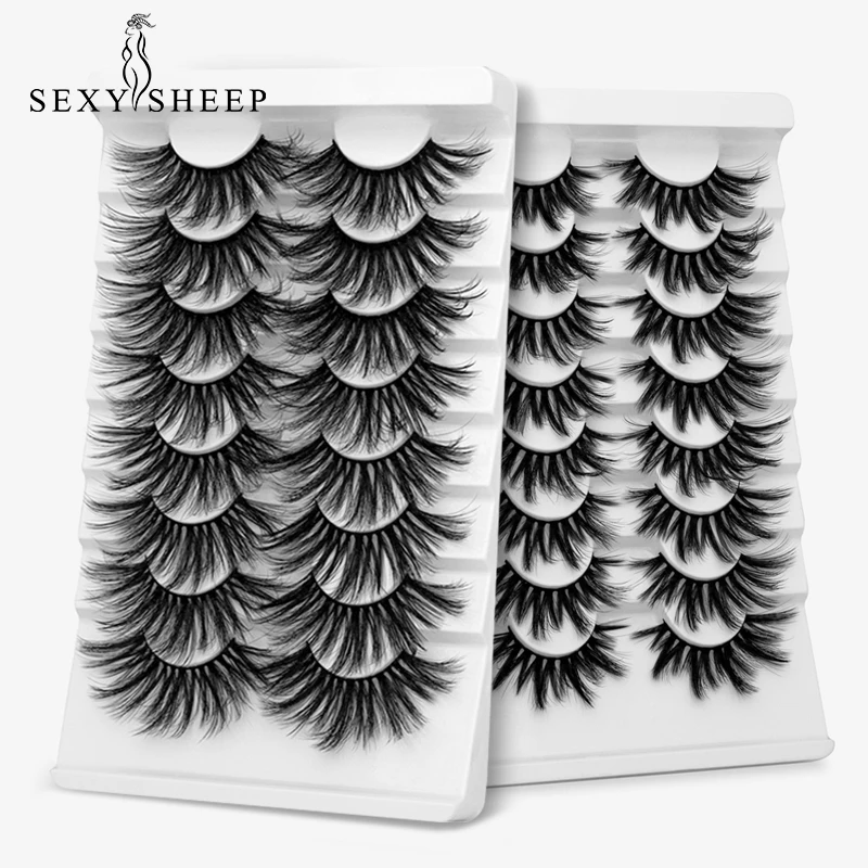 SEXYSHEEP 4/8 pairs 3D Mink Lashes Natural False Eyelashes Dramatic