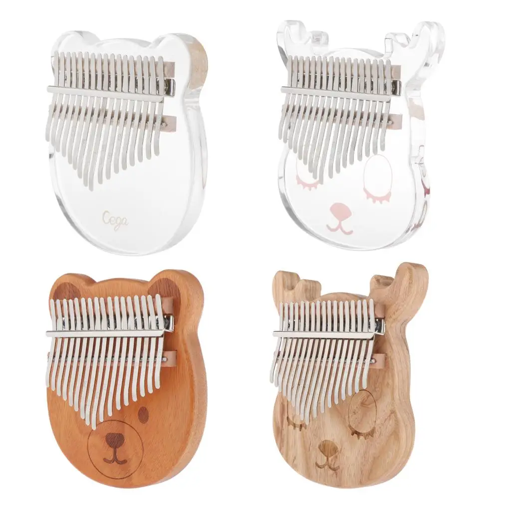 2020 New Kalimba 17 Key Thumb Piano Mahogany w/ Bag Learning Booklet Accessories Kalimba Instrument Set for Adults Music Book