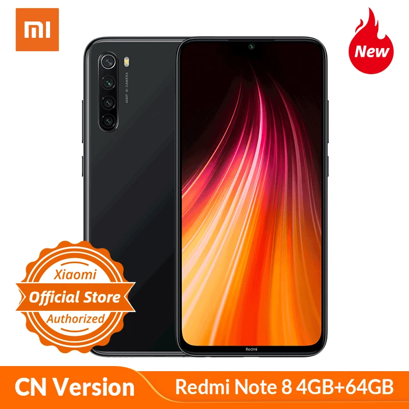 

Xiaomi Redmi Note 8 Global Rom 4GB 64GB smartphone Snapdragon 665 Mobile Phone 48MP Camera 4000mAh 6.3" 18W Quick charge