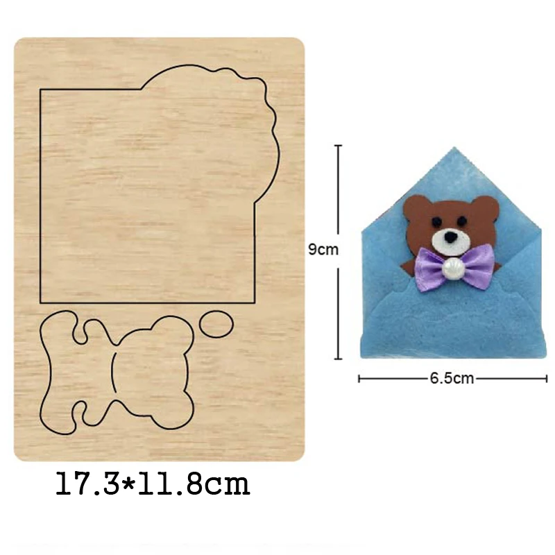 

Cute Bear Purse Envelop Wallet Wooden Mold Dies 2020 DIY Leather Cloth Paper Craft Fit Common Die Cutting Machines on the Market