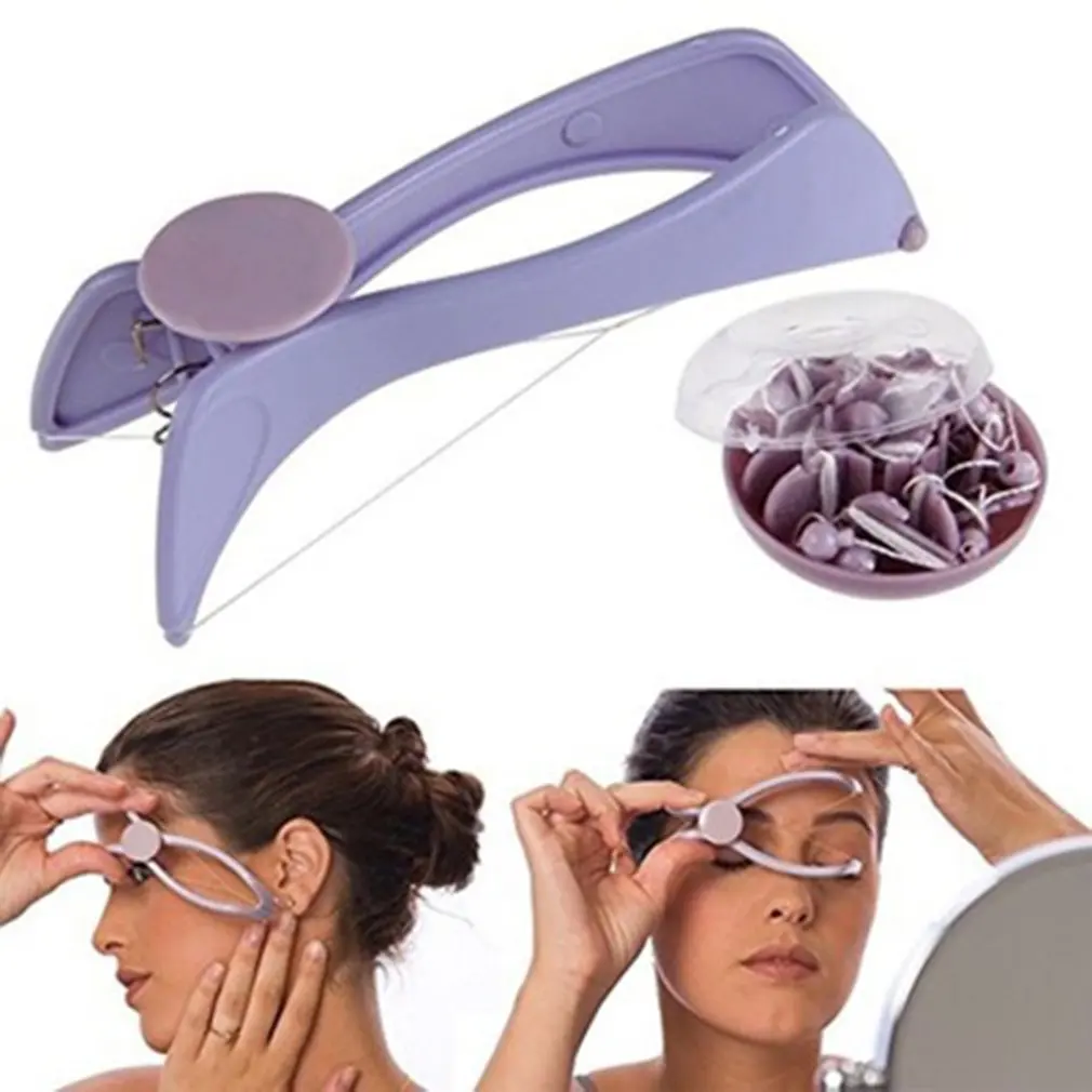 Женские Пластиковые Хлопковые современные волосы для удаления волос на лице, для удаления нарезания нитей, эпиляторы, инструменты для дизайна