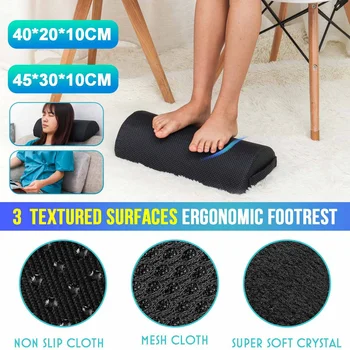 

Cloth Comfort Foot Rest Pillow Cushion Memory Foam Under Office Desk Half Cylinder Home Foot Relax Pain Relief Relaxing Cushion