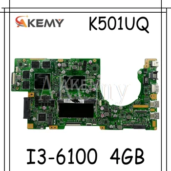 

K501UQ Laptop motherboard For Asus K501UQ K501UXM K501UW K501UWK Test mainboard motherboard test ok GT940M I3-6100 4GB RAM