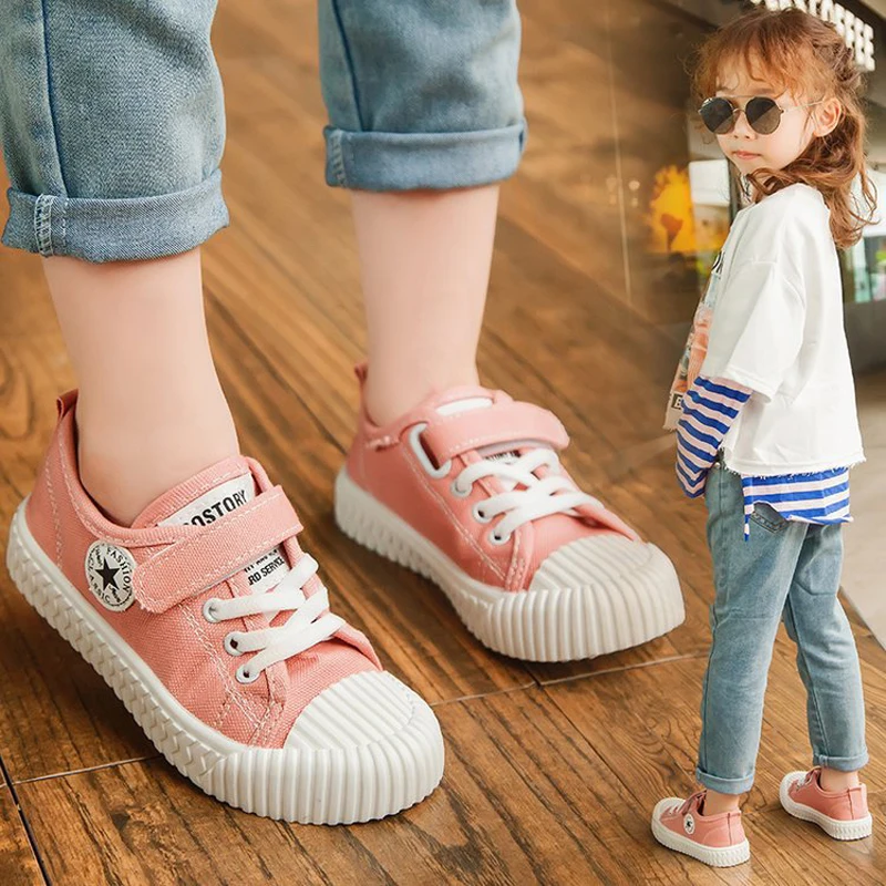 Детская обувь Детские модные кроссовки светильник Повседневная парусиновая обувь Демисезонный стиль; Новинка; в стиле ретро; в печенье обувь для мальчиков и девочек