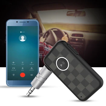 

ABS Low Power Wireless Music Receiver Hands Free Call Compact Bluetooth 5.0 Music Receiver Receptor for Smartphone Home Car
