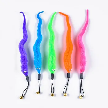 

Pets Cats Catcher 5PCS Toy For Interactive Cat And Kitten Toy Wands Replacement Of Worms With Bell