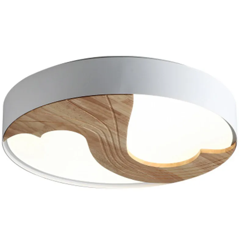 

Nordic Loft Log Master Bedroom LED Ceiling Lights Creative Solid Wood Children Room Lamp Ultra-Thin Kitchen LED Ceiling Light