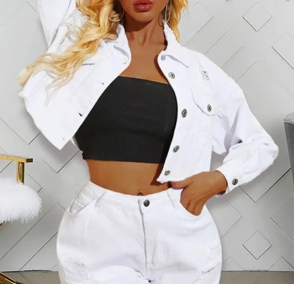 Рисунок 6 - Женская джинсовая куртка с длинным рукавом