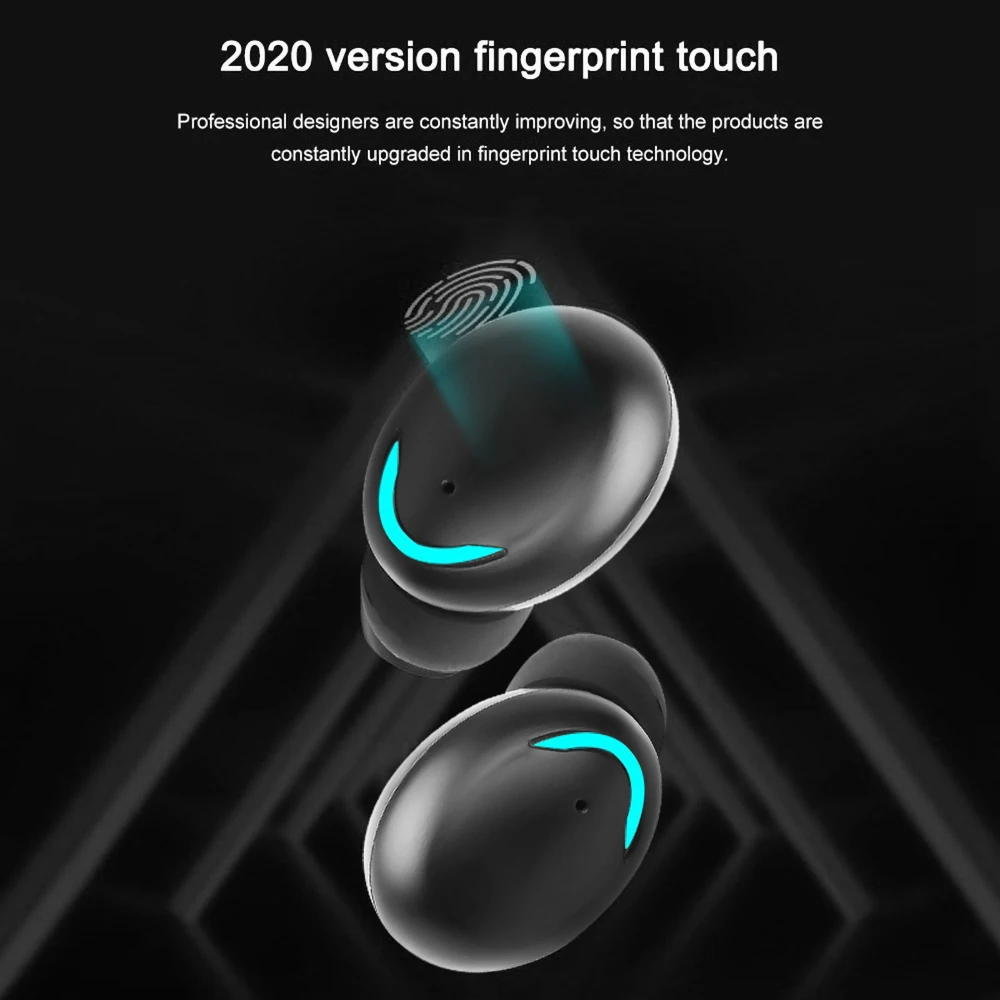 F9 5 0 TWS Bluetooth Headphones Wireless Touch Earphones With Mic LED Display Sport Gaming Earbuds With Charging Box